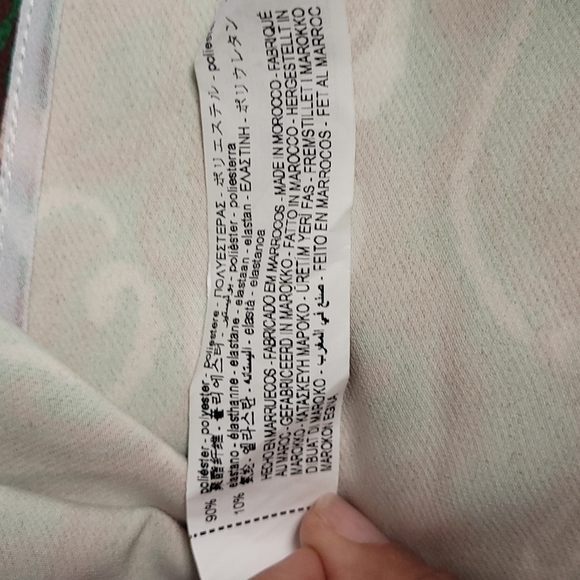 Zara Green Printed Slit Midi Night Out Dress Size Small - Picture 11 of 15